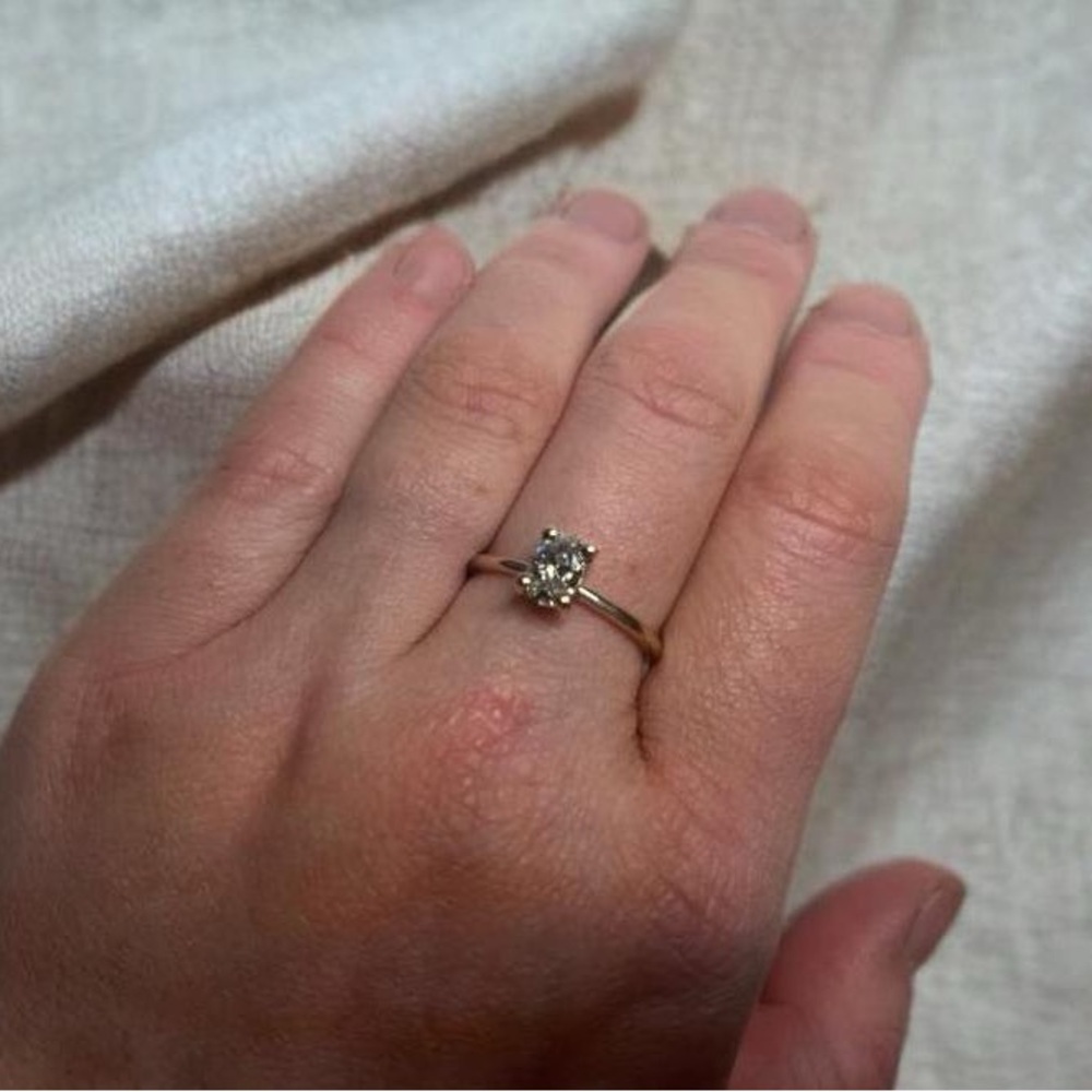 10k gold lab diamond ring